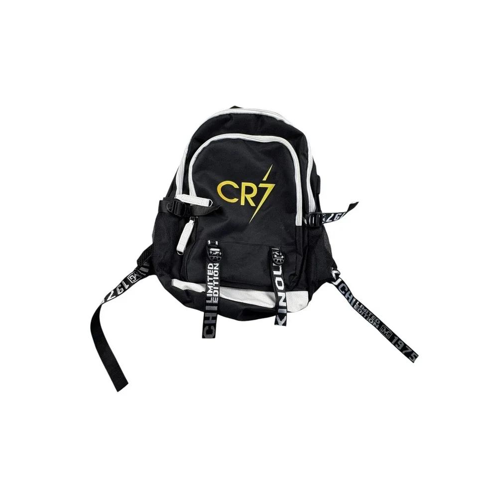 CR7 Cristiano Ronaldo‎ Kids Backpack Black Soccer School Book Bag